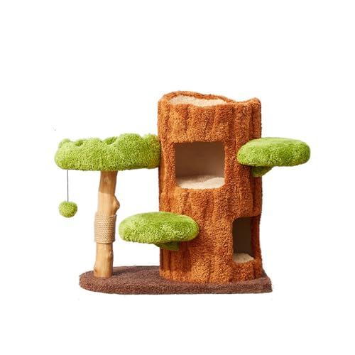 Mehrstöckiger Kratzbaum mit Kratzbaum, gemütliches Katzenhütte, Pompon-Spielzeug & Katzennest, ideal für mittelgroße Katzen, langlebiges Kratzbrett für Spaß und Komfort Mehrstöckiger Kratzbaum mit Kratzbaum, gemütliches Katzenhütte, Pompon-Spielzeug & Katzennest, ideal für mittelgroße Katzen, langlebiges Kratzbrett für Spaß und Komfort von Generisch