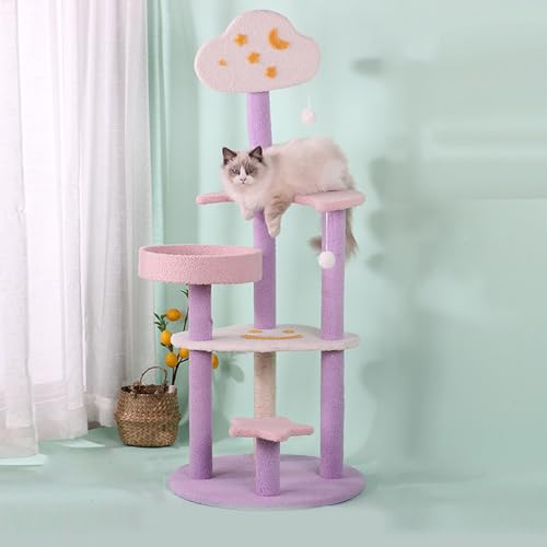Mehrstufiger Kratzbaum mit Kratzbäumen und Spielzeug – hohe Katzenmöbel Aktivitätszentrum für Kätzchen und Katzen – perfektes Haustier-Spielhaus für Indoor-Spaß Mehrstufiger Kratzbaum mit Kratzbäumen und Spielzeug – hohe Katzenmöbel Aktivitätszentrum für Kätzchen und Katzen – perfektes Haustier-Spielhaus für Indoor-Spaß von Generisch