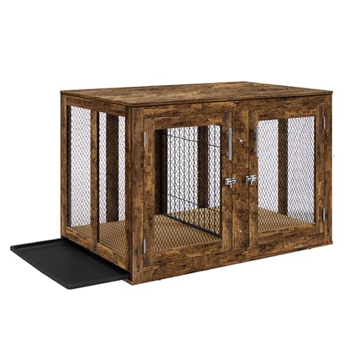 Mehrzweck-Hundebox aus Holz mit Tablett – Tragkraft oben 72,6 kg, gute Belüftung, ideal als Möbel oder Nachttisch für kleine bis mittelgroße Hunde Mehrzweck-Hundebox aus Holz mit Tablett – Tragkraft oben 72,6 kg, gute Belüftung, ideal als Möbel oder Nachttisch für kleine bis mittelgroße Hunde von Generisch