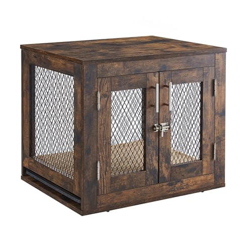 Mehrzweck-Hundebox aus Holz mit Tablett – hohe Tragfähigkeit 72,6 kg & gute Belüftung, ideal als Möbel für kleine bis mittelgroße Hunde Mehrzweck-Hundebox aus Holz mit Tablett – hohe Tragfähigkeit 72,6 kg & gute Belüftung, ideal als Möbel für kleine bis mittelgroße Hunde von Generisch