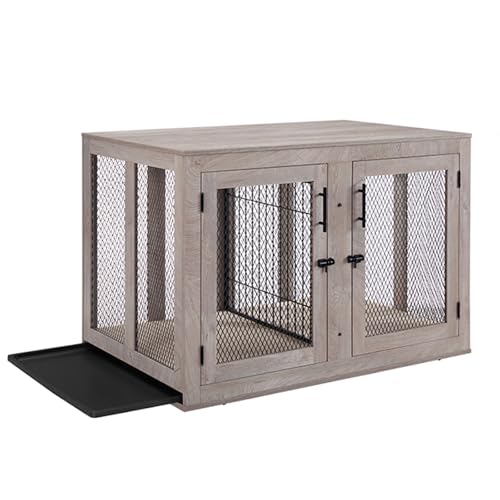 Mehrzweck-Hundebox aus Holz mit Tablett – hohe Tragfähigkeit 72,6 kg & gute Belüftung, ideal als Möbel für kleine bis mittelgroße Hunde Mehrzweck-Hundebox aus Holz mit Tablett – hohe Tragfähigkeit 72,6 kg & gute Belüftung, ideal als Möbel für kleine bis mittelgroße Hunde von Generisch