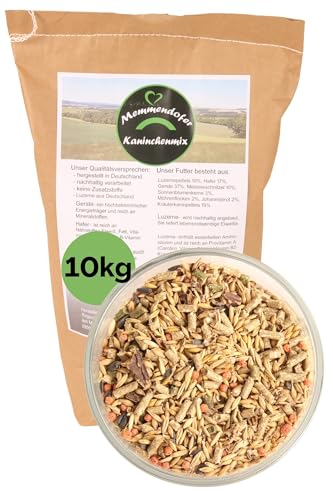 Memmendorfer Kaninchenfutter | Premium Kaninchenmix & Hasenfutter | Alleinfuttermittel für Kaninchen & Zwergkaninchen | Proteinreich & nachhaltig mit Luzerne aus Deutschland (10kg) von Generisch
