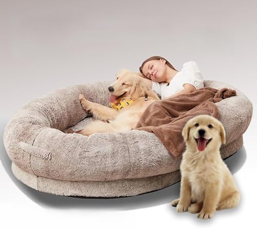 Menschliches Hundebett für Erwachsene mit waschbarer Decke, Flauschiger Komfort für große Räume von Generisch