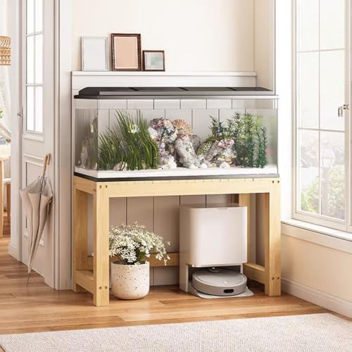 Metall-Aquariumständer für Aquarien, Reptiliengehege und Schildkröten-Terrarien, stabiles Holzregal für Wohnzimmer, Eingangsbereich und Hotel von Generisch