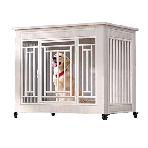Mittelgroße und große Hundekäfig-Möbel, Beistelltisch aus Holz mit Schwerlast-Design und Türschlössern für mittelgroße Hunde, Maße Mittelgroße und große Hundekäfig-Möbel, Beistelltisch aus Holz mit Schwerlast-Design und Türschlössern für mittelgroße Hunde, Maße von Generisch
