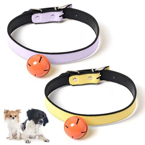 Modische 2er-Pack verstellbare Haustierhalsbänder für Katzen, einzigartiges niedliches Kunststoff-Halsband-Set für kleine Haustiere, Outdoor-Trainingszubehör von Generisch
