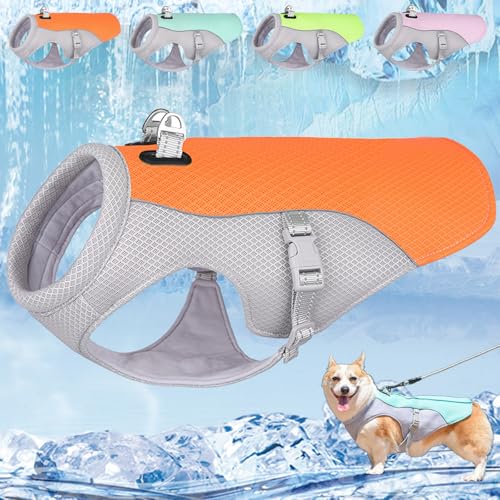 Monelia KüHlweste - Der Hitzeschutz FüR Deinen Hund, Monelia KüHlweste Hund, Monelia KüHlweste Hunde, Atmungsaktives Sommer Sportlicher KüHlmantel FüR Kleine, Mittlere Und GroßE Hunde (Orange, XL) Monelia KüHlweste - Der Hitzeschutz FüR Deinen Hund, Monelia KüHlweste Hund, Monelia KüHlweste Hunde, Atmungsaktives Sommer Sportlicher KüHlmantel FüR Kleine, Mittlere Und GroßE Hunde (Orange, XL) von Generisch