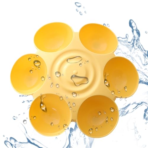 Multiple Dog Bowl Feeder | Multi Cat Food Bowl mit 6 Fächern Nicht-rutschfeste Kunststoff-Haustier-Fütterungsstation | Wasser- und Lebensmittelschüssel | Blumenförmige Zierschale für Katzen und Hunde Multiple Dog Bowl Feeder | Multi Cat Food Bowl mit 6 Fächern Nicht-rutschfeste Kunststoff-Haustier-Fütterungsstation | Wasser- und Lebensmittelschüssel | Blumenförmige Zierschale für Katzen und Hunde von Generisch