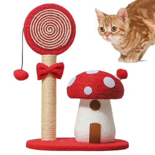 Mushroom Cat Climbing Tower, Cute Interactive Structure, 14.76x11.22x21.26 inches, Multi-Functional Poles, Feline Activity, Sisal Board Scratcher for Home Use Mushroom Cat Climbing Tower, Cute Interactive Structure, 14.76x11.22x21.26 inches, Multi-Functional Poles, Feline Activity, Sisal Board Scratcher for Home Use von Generisch