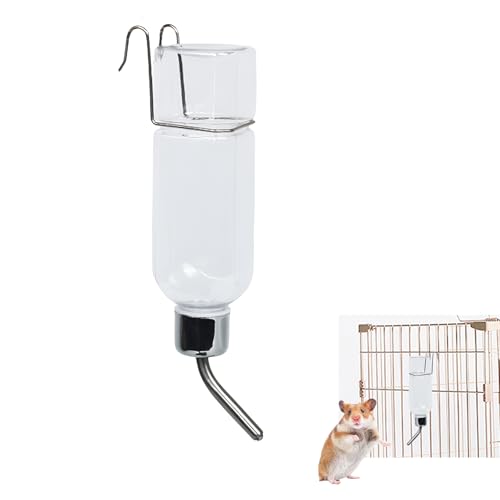 350 ml Trinkbrunnen für kleine Haustiere, Trinkflasche für Kaninchen, Hamster, Meerschweinchen, Nagertränke mit Edelstahl-Kugelventil, Leise, Hängend, Haustier Wasserspender mit Halterung 350 ml Trinkbrunnen für kleine Haustiere, Trinkflasche für Kaninchen, Hamster, Meerschweinchen, Nagertränke mit Edelstahl-Kugelventil, Leise, Hängend, Haustier Wasserspender mit Halterung von Generisch