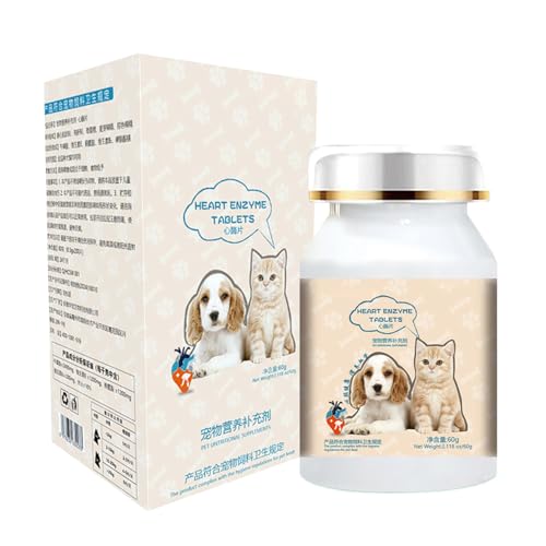 Nahrungsergänzungsmittel Für Hunde - 200 Tabletten -Ergänzung Für Hunde Katzen | 0,3 G Sanfte Sichere Lieferungen Alltagsunterstützung | Täglich Sanfte Sichere Unterstützung Herzgesundheit Für Haustie von Generisch