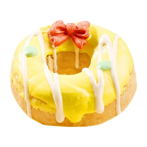Natürliches Kauspielzeug in Kuchenform, Zahnpflege-Spielzeug für Kaninchen, Meerschweinchen, Hamster, Chinchilla, Kleintiere, Spiel- und Kauspielzeug, ca. 8 cm Größe, robust und lustig von Generisch
