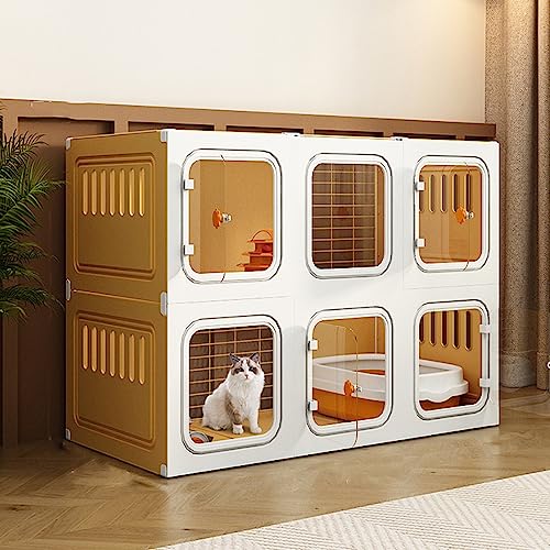 Neuester verbesserter DIY-Katzenkäfig – Laufstall für Haustiere, stabile Tragfähigkeit, großer Übungsplatz, tragbarer Indoor-Katzenkäfig, Gehege für kleine Tiere, Katzenhütte Neuester verbesserter DIY-Katzenkäfig – Laufstall für Haustiere, stabile Tragfähigkeit, großer Übungsplatz, tragbarer Indoor-Katzenkäfig, Gehege für kleine Tiere, Katzenhütte von Generisch