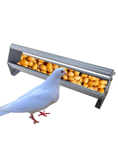 No Waste Taubenfutterstation für Käfig oder Außenbereich, effiziente Vogelfuttertrog für Tauben, Hühner und Geflügel, verhindert Verschütten von Generisch