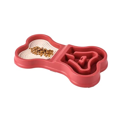 Non Slip Bowl, Puppy Feeding Dish, Portable Anti-Slip Design Slow Eating Container Safe Puppy Feeder for Home Travel Indoor Outdoor, 13.78x7.87x1.97 Inches von Generisch