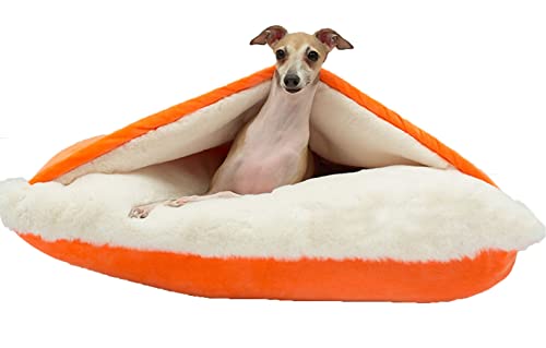 Orthopädisches Hunde- und Katzenbett mit Kapuze und Decke, waschbarer, abnehmbarer Schlafsack, weiches bequemes Bett für kleine, mittelgroße Haustiere von Generisch