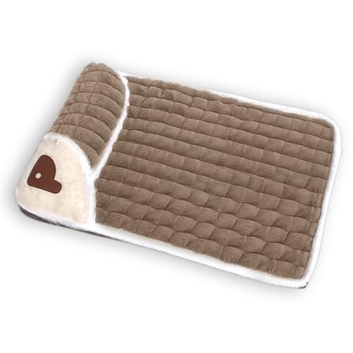 Orthopädisches Hundekissen für Kleine & Mittelgroße Hunde - Waschbar, rutschfest mit Hohem Rand - Abnehmbarer Bezug (Braun, S: 50×35 cm) von Generisch
