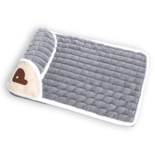 Orthopädisches Hundekissen für Kleine & Mittelgroße Hunde - Waschbar, rutschfest mit Hohem Rand - Abnehmbarer Bezug (Grau, XL:100x70cm) von Generisch