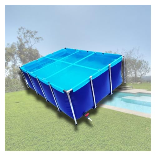 Outdoor Fischteich oberirdischer Aquarium Pool für Koi und Hummer, robuster Stahlrahmen mit Ablassventil, perfekt für Fischzucht und Wasserlebewesen von Generisch