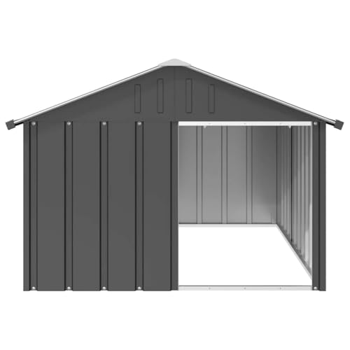 Outdoor Hundehütte aus verzinktem Stahl, 116,5 x 153 x 81,5 cm, Anthrazit Outdoor Hundehütte aus verzinktem Stahl, 116,5 x 153 x 81,5 cm, Anthrazit von Generisch