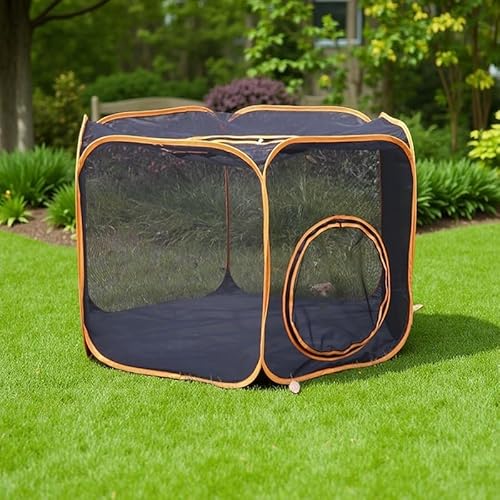 Outdoor Katzengehege, tragbare Pop-Up-Mesh-Zelte mit Spieltunneln für große Katzen, Kaninchen und Kleintiere, sechseckiges Design für vielseitiges Spielen von Generisch