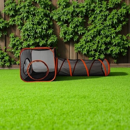 Outdoor Katzengehege, tragbares Pop-Up-Mesh-Zelt mit Spieltunneln, 6-in-1 Laufstall für große Katzen, Kaninchen und Kleintiere, Sechseck-Design Outdoor Katzengehege, tragbares Pop-Up-Mesh-Zelt mit Spieltunneln, 6-in-1 Laufstall für große Katzen, Kaninchen und Kleintiere, Sechseck-Design von Generisch