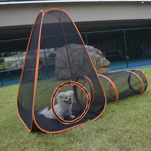 Outdoor Katzengehege, tragbares Pop-Up-Mesh-Zelt mit Spieltunneln, 6-in-1 Laufstall für große Katzen, Kaninchen und Kleintiere, Sechseck-Design Outdoor Katzengehege, tragbares Pop-Up-Mesh-Zelt mit Spieltunneln, 6-in-1 Laufstall für große Katzen, Kaninchen und Kleintiere, Sechseck-Design von Generisch