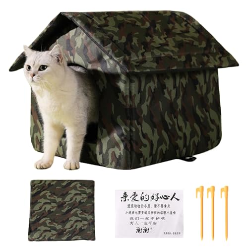 Outdoor Katzenhaus,Klappbares Freigehege Aus Oxford-Stoff - Winddichte Höhle Schlafplatz Rutschfeste Unterkünfte Zum Schlafen Spielen Verstecken Für Draußen - Für Balkon Terrasse Freigänger Tiere Bei Outdoor Katzenhaus,Klappbares Freigehege Aus Oxford-Stoff - Winddichte Höhle Schlafplatz Rutschfeste Unterkünfte Zum Schlafen Spielen Verstecken Für Draußen - Für Balkon Terrasse Freigänger Tiere Bei von Generisch