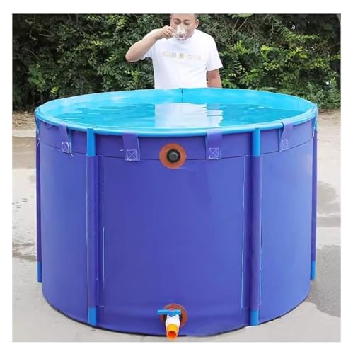 Outdoor Segeltuch Fischteich mit Ablassventil - Langlebiges oberirdisches Aquarium für Koi, Bewässerung & Wasserspeicherung von Generisch
