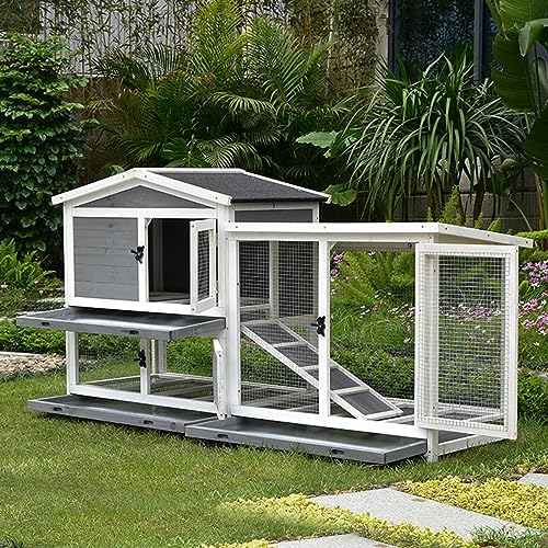 Outdoor Wetterfester Meerschweinchenkäfig Kaninchenkäfig Hundezaun mit Rampe und herausnehmbarem Tablett - Kleintier Outdoor Haustierhaus Outdoor Wetterfester Meerschweinchenkäfig Kaninchenkäfig Hundezaun mit Rampe und herausnehmbarem Tablett - Kleintier Outdoor Haustierhaus von Generisch