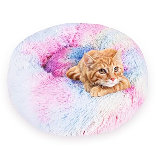 P0201140 Weiches Plüsch Rundes Haustierbett Katze Weiches Bett Katzenbett für Katzen Hunde P0201140 Weiches Plüsch Rundes Haustierbett Katze Weiches Bett Katzenbett für Katzen Hunde von Generisch