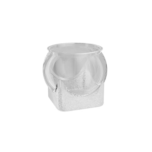 PET-Fischtank, rund, Desktop-Aquarium für Betta-Fische, Schildkröten, Hydrokultur, einfache Dekoration, Vase, sauber, bruchsicher, transparent, Kunststoff, dekoratives Aquarium, rund, E von Generisch
