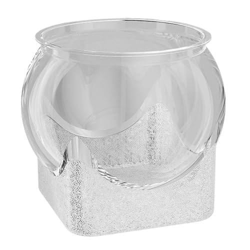PET-Fischtank, rund, Desktop-Aquarium für Betta-Fische, Schildkröten, Hydrokultur-Dekoration, sauber, bruchsicher, Vasenresistent, Pflanzenerlebnis, dekorative Kunststoff-Schüssel, klare PET-Fischtank, rund, Desktop-Aquarium für Betta-Fische, Schildkröten, Hydrokultur-Dekoration, sauber, bruchsicher, Vasenresistent, Pflanzenerlebnis, dekorative Kunststoff-Schüssel, klare von Generisch