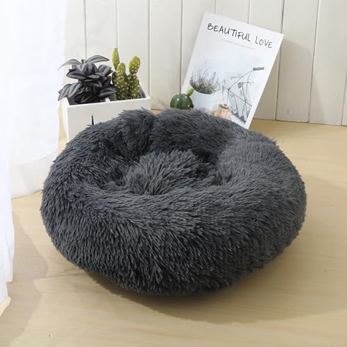 PUSHI Store Deluxe-Katzenbett, flauschig, extra groß, waschbar, rund, Hundekissen, Haustierbett für große, extra große Haustiere (60 cm) von Generisch