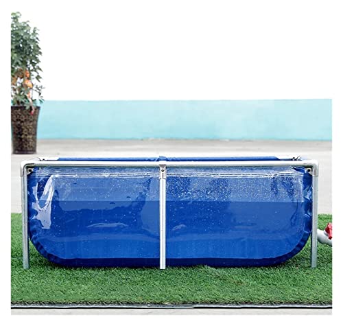 PVC-Aquarium für den Außenbereich mit klarer Sichtscheibe und Ablassventil, robuster Stahlrahmen für Garten, Fischteich, Dekoration von Generisch