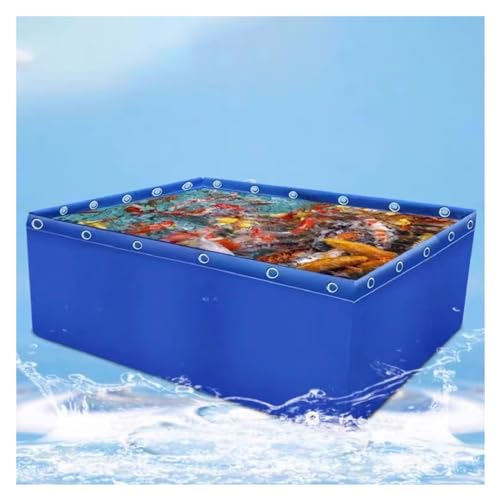 PVC Canvas Teich für Outdoor Aquarium Koi Fisch Schildkröten mit Ablassventil Temporäre Haltetank für Salzwasserfische Wasserspeicherlösung von Generisch