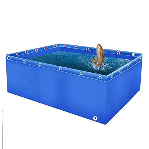 PVC-Segeltuch-Aquarium-Pool mit Ablassventil für Salzwasserfische – temporäres Haltetank für Koi, Schildkröten, Schwimmen – 0,5 mm Plane, Wasserspeicherteich von Generisch