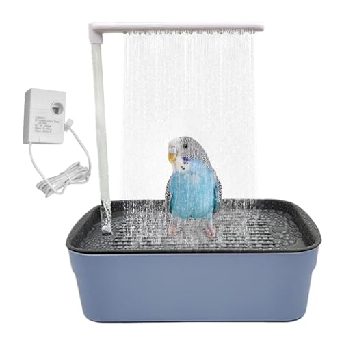 Papageienbadewanne Vogel Automatische Badewanne Dusche – Automatische Vogelbadewanne | Vogeltränke für den Innenbereich | Vogeltränke für den Innenbereich mit fließendem Wasser | Bequemes, leises von Generisch