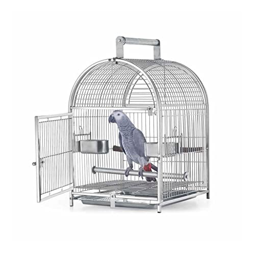 Papageienkäfig Sittichkäfig Extra Klein Finken Lovebirds Edelstahl Reisetrage Geeignet für African Grey Conure Atmungsaktiver Schmiedeeisen Vogelkäfig von Generisch