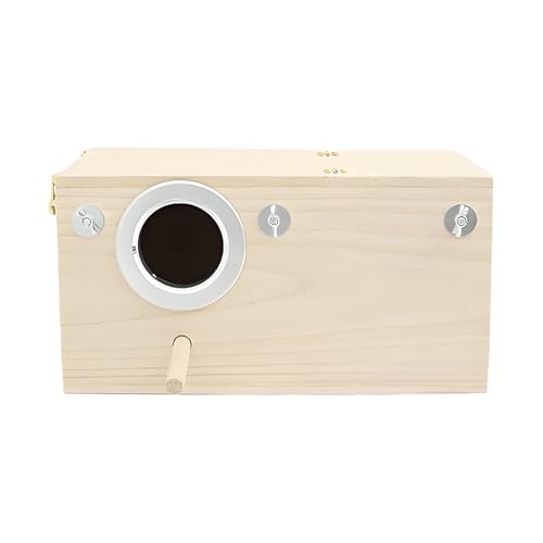 Papageiennistbox - Bird Nest Breeding Box | Holz im Freien im Freien im Freien für Cockatiels | Lovebirds kleine Vögel Lebensräume mit Komfortables Design für sichere Ruhe und Zucht von Generisch