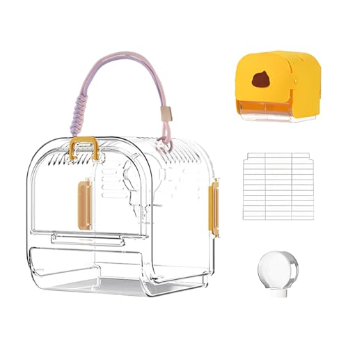 Parakeet Bird Cage, House with Easy Clean Pull Out Tray, Portable Bird Supplies Nesting Home, Sturdy & Convenient Design, Ideal for Parakeets and Lovebirds, 7.2x7.2x6.69 inches von Generisch