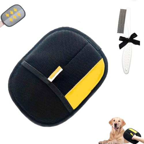 Pawlush Pro Handschuh, Tierhaarentfernungshandschuh, Mehrzweck-Haustierpflegezubehör für Katzen und Hunde, waschbare und wiederverwendbare Haustierpflegehandschuhe für Bettlaken, Couch, Kleidung (1) von Generisch
