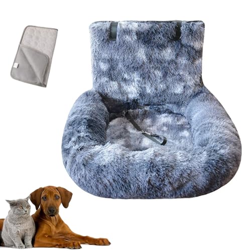 Pelzbarn Autositz Hund mit Sicherheitsgurt, Betten Hund Auto füR Kleine, MittelgroßE und GroßE Hunde, Kann Zerlegt und In Der Maschine Gewaschen Werden (F, M(72 * 60CM)) von Generisch
