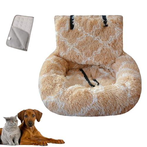 Pelzbarn Autositz Hund mit Sicherheitsgurt, Betten Hund Auto füR Kleine, MittelgroßE und GroßE Hunde, Kann Zerlegt und In Der Maschine Gewaschen Werden (I, M(72 * 60CM)) von Generisch
