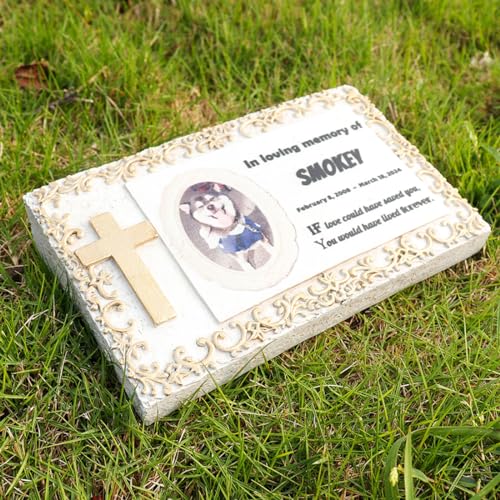 Personalisierte Haustier Kreuz Gedenksteine Hund Gräber Marker Katze Memorial Garten Steine mit Kreuz Haustier Memorial Geschenke Verlust Hund Sympathie Geschenke Haustier Grabstein wasserdichte Personalisierte Haustier Kreuz Gedenksteine Hund Gräber Marker Katze Memorial Garten Steine mit Kreuz Haustier Memorial Geschenke Verlust Hund Sympathie Geschenke Haustier Grabstein wasserdichte von Generisch