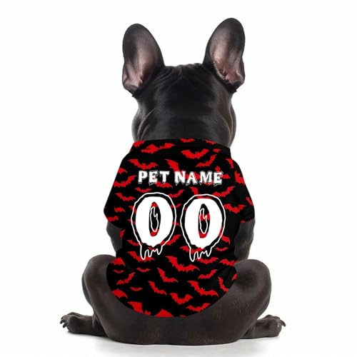 Personalisiertes Hund Smoking Anzug & Bandana Set, Haustier Fomal Kleidung Hunde Mantel mit Abnehmbarer Fliege, Hundeanzug Welpe Kostüm Shirt für Hochzeit Halloween Geburtstag Party, XS-5XL von Generisch