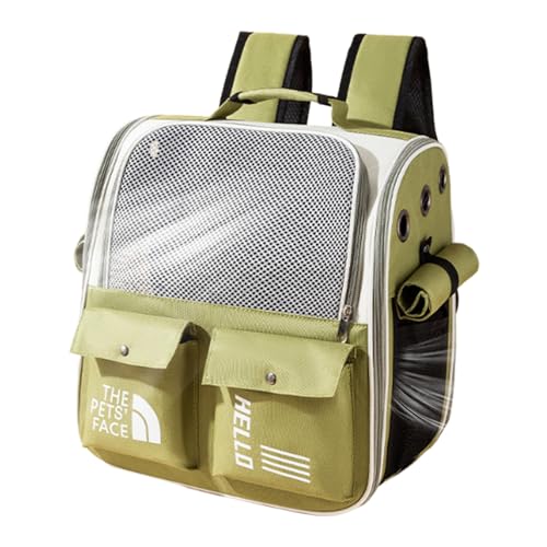 Pet Carriertasche | Tragbares leicht mit atmungsaktivem Oxford -Stoff -Rucksack mit hoher Kapazitätsraum | Luftiger Raum ideal zum Tragen von Welpenhunden Katzen nach Hause und im Freien von Generisch