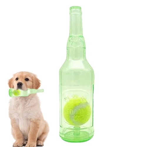 Pet Chew Beer Bottle Ball Toy, Ball In A Bottle Chew Toy Dog, Floating Chewing Interactive Supplies For Small Dog, Pet Supplies, Tething Tennis Toy With Inside For Small Medium Dogs von Generisch