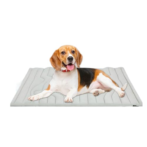 Pet Cooling Pad, Double-Sided Cooling Mat 91.44x58.42cm, Gentle Wear-Resistant Ice Pads for Floor, Car Seats, Outdoor & Indoor Crates, Gray, Machine Washable Design von Generisch