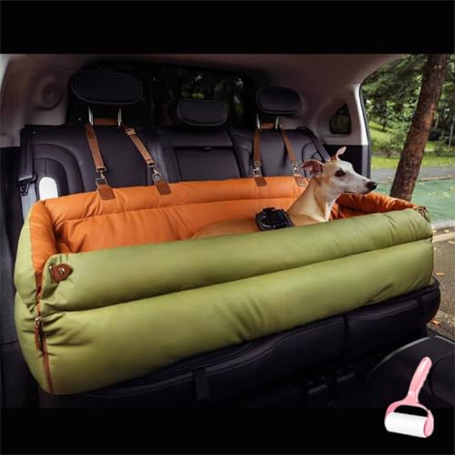 Pet Dog Seat Carrier for Car,Large Dogs Car Seat with Safety Tether and Storage Pocket,Detachable Washable Dog Pet Car Rest Bed,Large Size Soft Comfortable Pets Travel Carrier Bed von Generisch